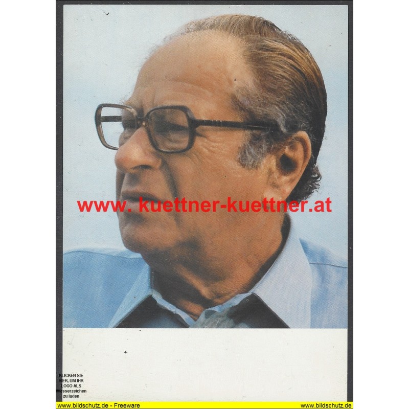 Autogrammkarte Bruno Kreisky (1911 - 1990)