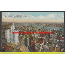 AK - Bird´s Eye View of Manhattan, East River and Brooklyn, NY