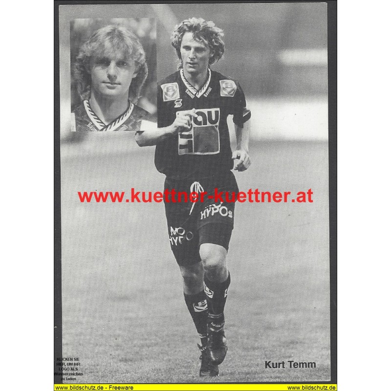 Autogrammkarte Kurt Temm Autogrammkarte Kurt Temm