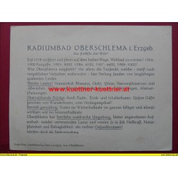 Werbekarte Radiumbad Oberschlema - 1929