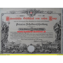 Prämien-Schuldverschreibung - Österr. Gesellschaft vom rothen Kreuze Nr. 40 / 1882