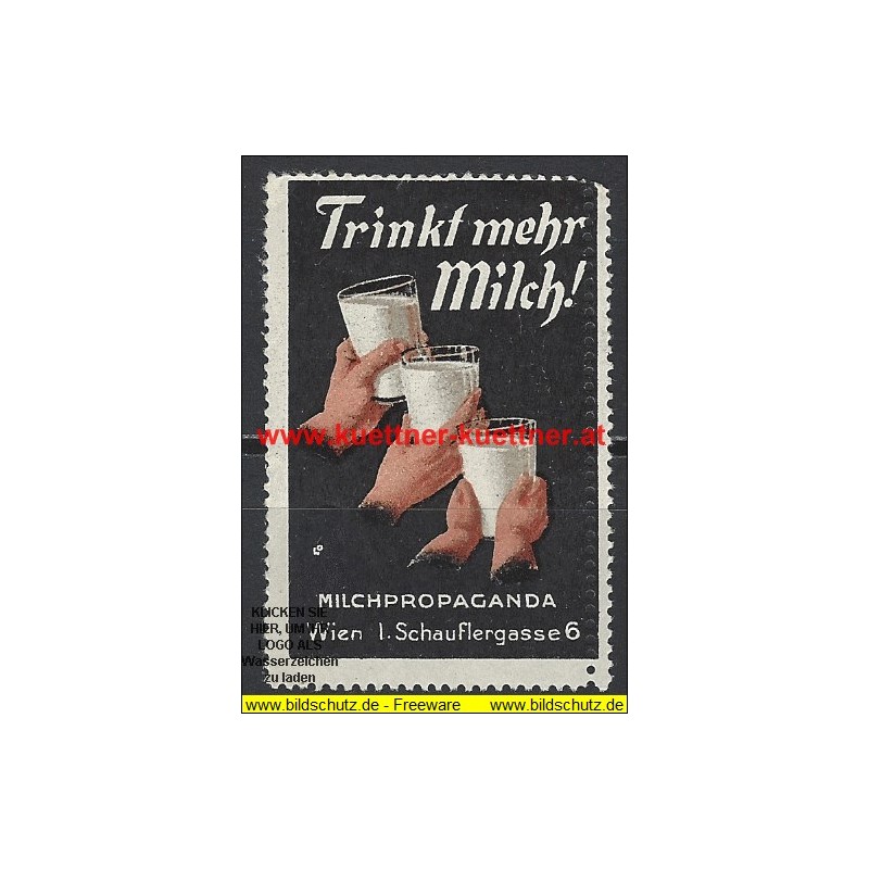 Werbemarke - Trink mehr Milch - Milchpropaganda