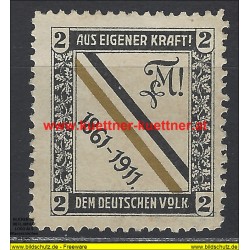 Werbemarke - Burschenschaft - Aus eigener Kraft - 1861-1911