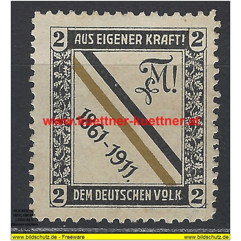 Werbemarke - Burschenschaft - Aus eigener Kraft - 1861-1911