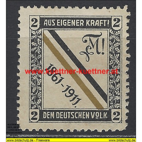 Werbemarke - Burschenschaft - Aus eigener Kraft - 1861-1911