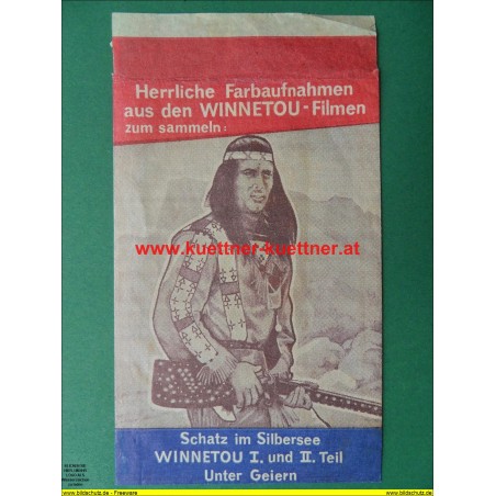 Werbung - Sammelbilder -Tüte Winnetou (60er Jahre)