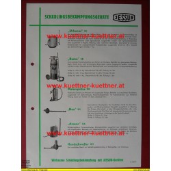 Werbeblätter - JESSUR Schädlingsbekämpfungsgeräte (60er Jahre)