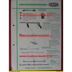 Werbeblätter - JESSUR Schädlingsbekämpfungsgeräte (60er Jahre)
