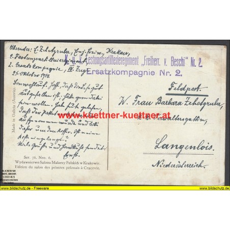 AK - Vision Imperiale (W. Kossak) Festungsartillerie