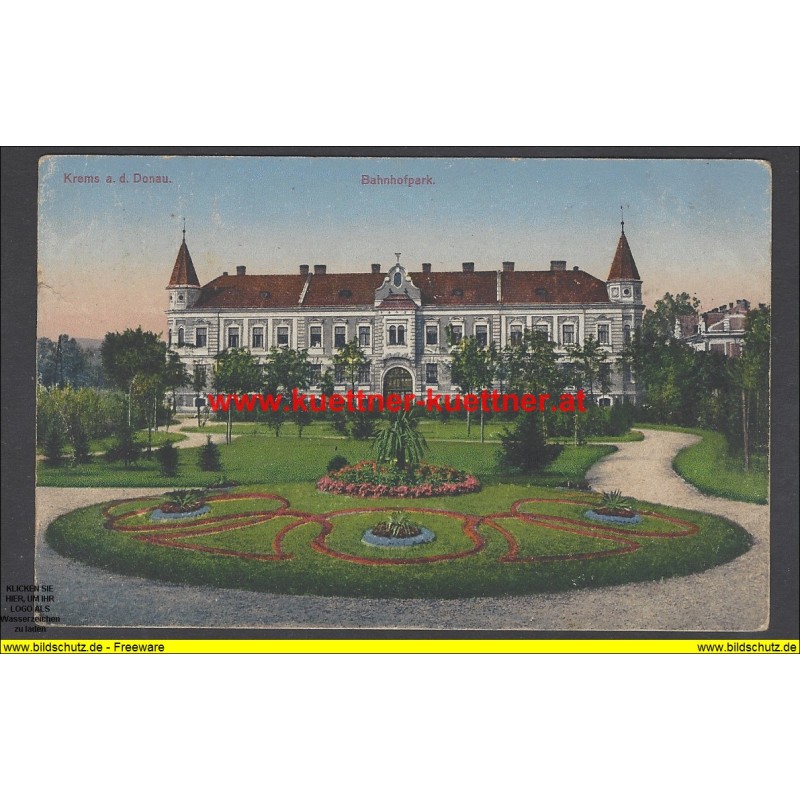 AK - Krems a. d. Donau - Bahnhofpark - 1916