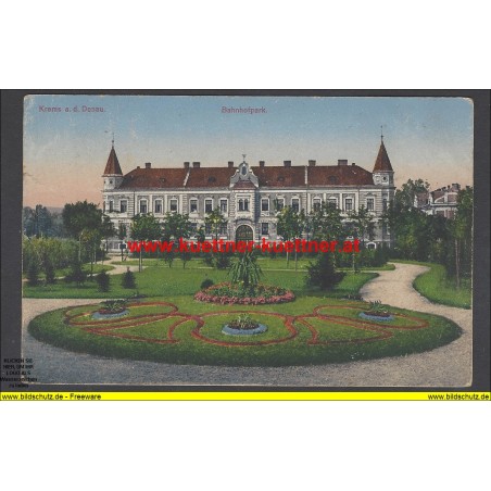 AK - Krems a. d. Donau - Bahnhofpark - 1916