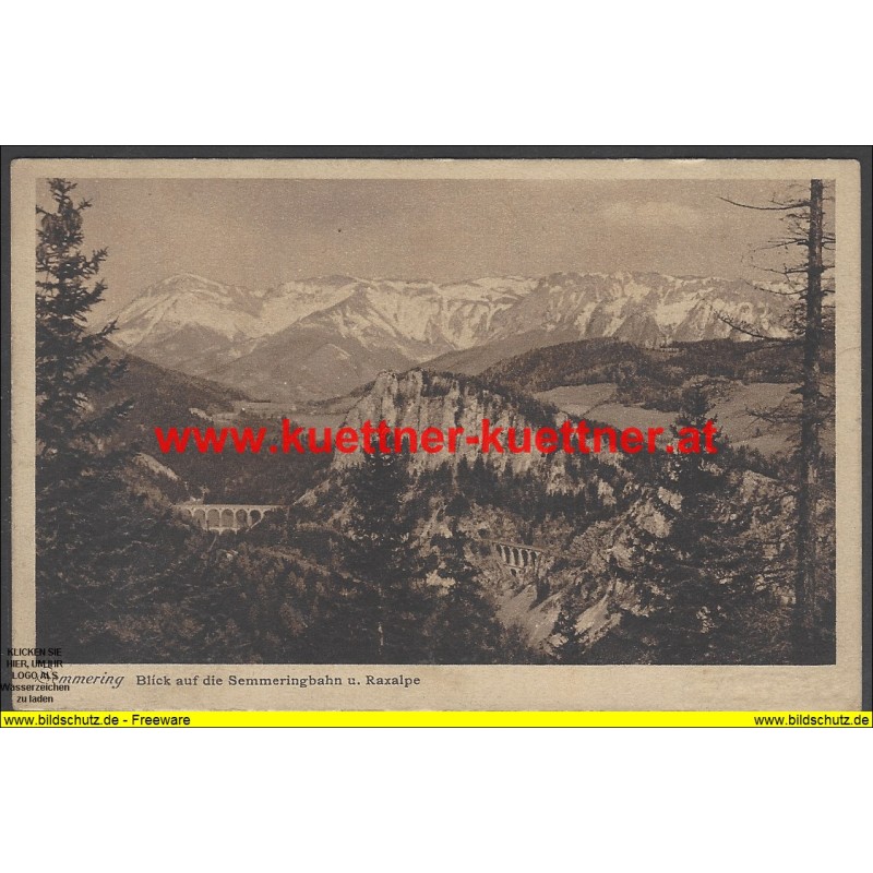 AK - Semmering - Blick auf die Semmeringbahn u. Raxalpe