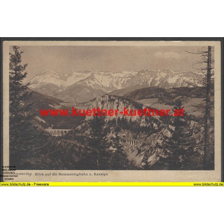 AK - Semmering - Blick auf die Semmeringbahn u. Raxalpe