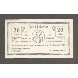 Notgeld Kellerstube des Stiftes Gottweig - 20 Heller - 3. Auflage