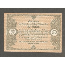 Notgeld Kellerstube des Stiftes Gottweig - 50 Heller - 1. Auflage