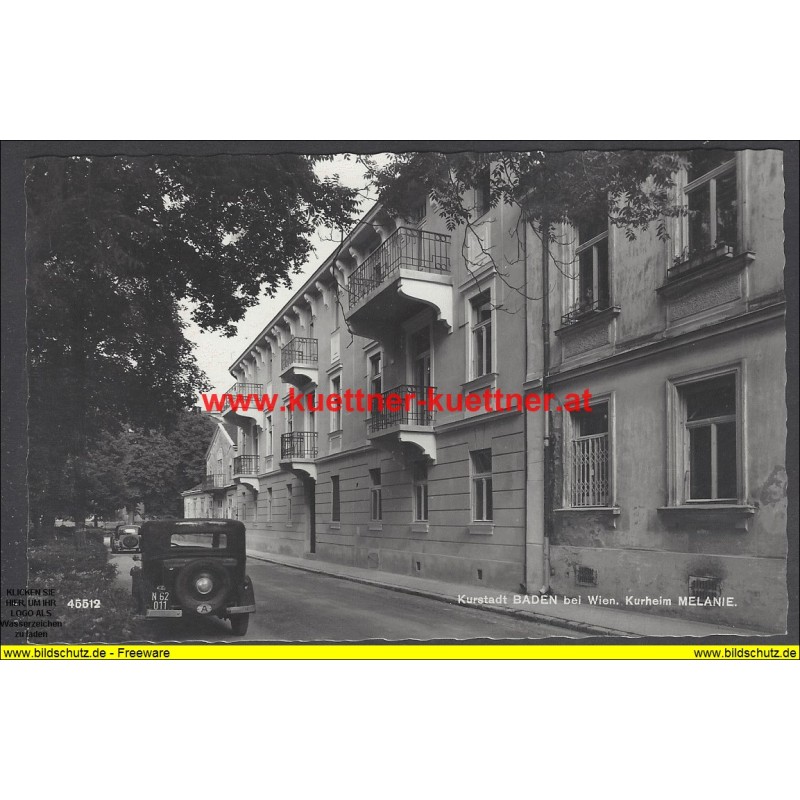 AK - Kurstadt Baden b. Wien - Kurheim Melanie