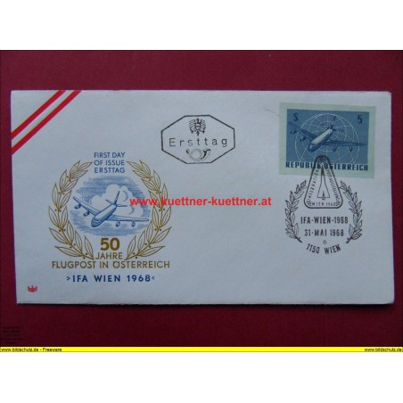 FDC - 50 Jahre Flugpost in Österreich 