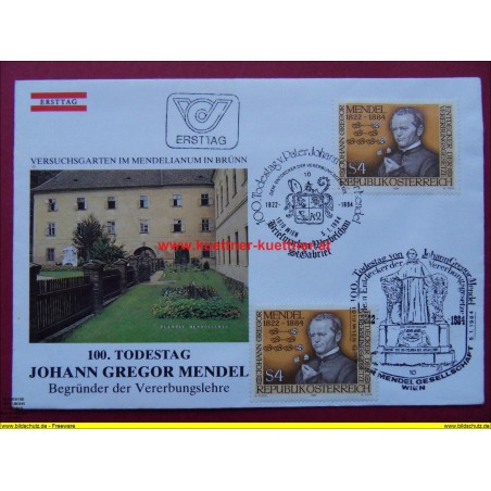 FDC - 100. Todestag Johann Gregor Mendel