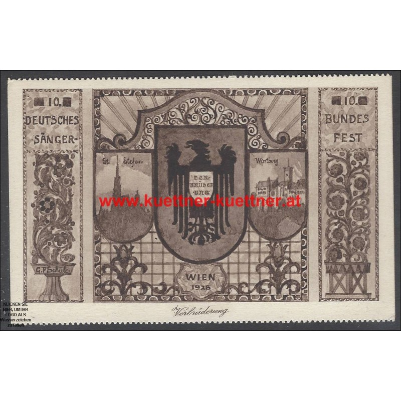 AK - Wien, 10. Deutsches Sänger Bundesfest 1925 AK - Wien, 10. Deutsches Sänger Bundesfest 1925