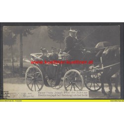Foto - AK - Kaiser Franz Joseph I. auf der Fahrt zur Hochleitenjagd