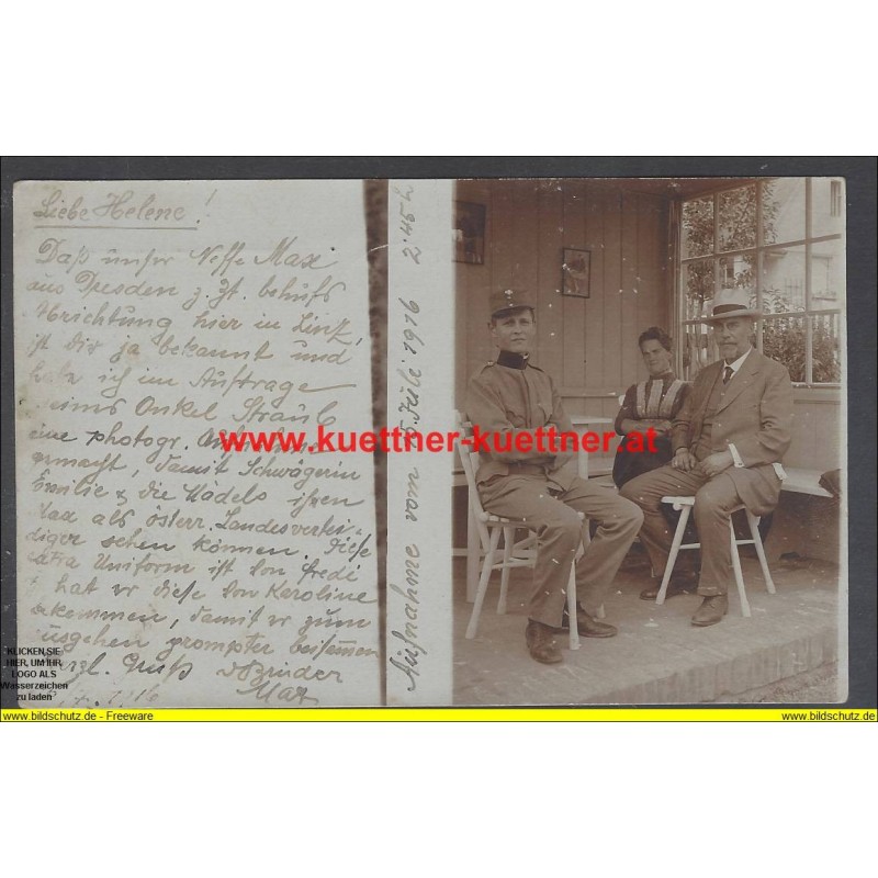 AK - Foto - Max aus Dresden bei Tante u. Onkel in Linz 