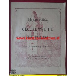 Erinnerungsblatt an die Glockenweihe in Perchtoldsdorf Stephanitag 1921