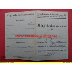 Mitgliedsausweis SPÖ 1949 - 1950