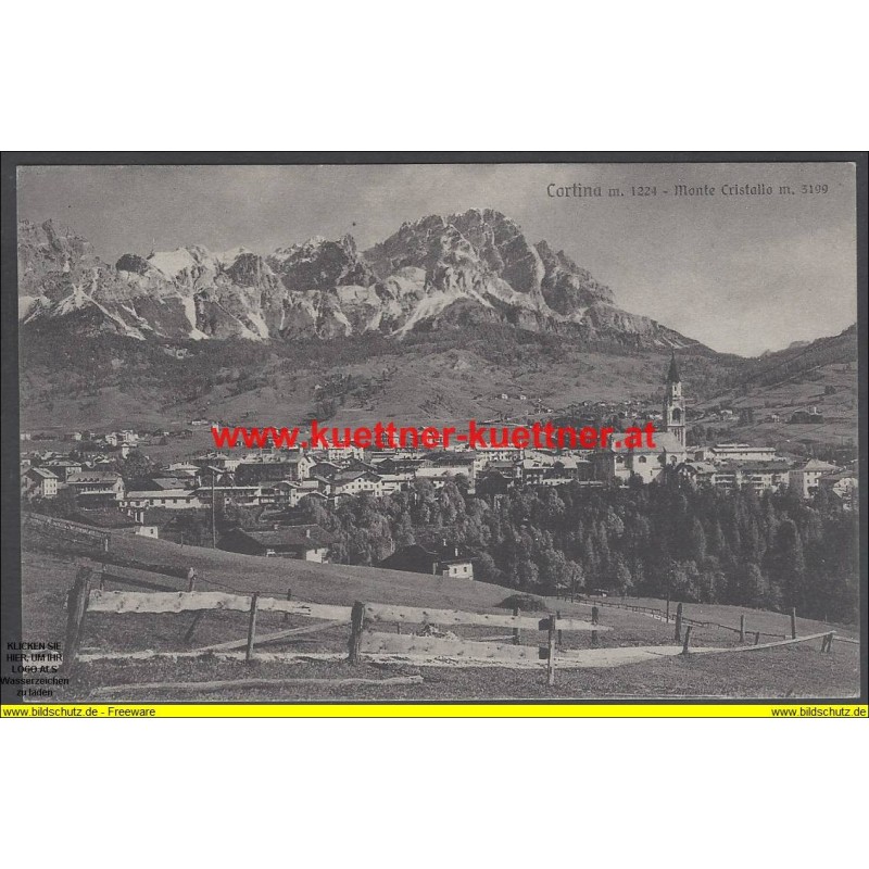 AK - Cortina mit Monte Cristallo (Italien)