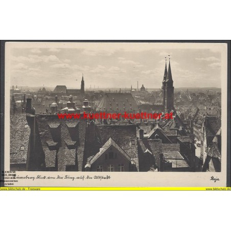 AK - Nürnberg - Blick von der Burg auf die Altstadt (BY)