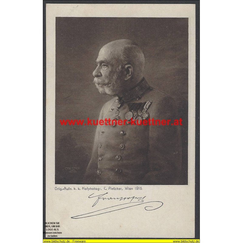 AK - Kaiser Franz Joseph I. - Offizielle Karte für Rotes Kreuz Nr.543 AK - Kaiser Franz Joseph I. - Offizielle Karte für Rotes Kreuz Nr.543