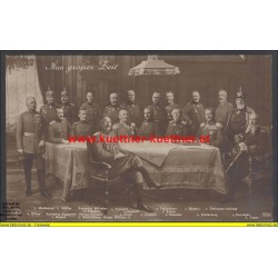 AK - Aus großer Zeit - Kaiser Wilhelm II mit Generalstab