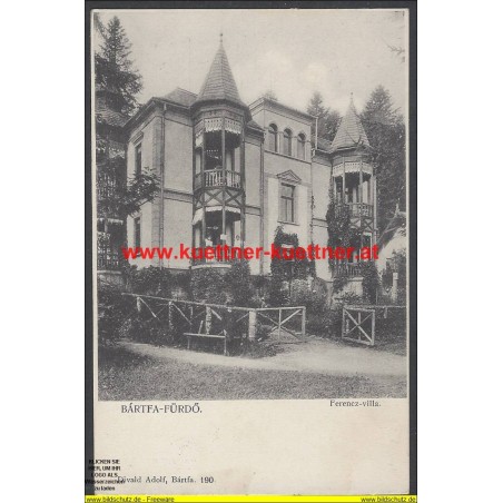 AK - Bardejov - Bartfa-Fürdö - Bad Bartfeld - Ferencz Villa