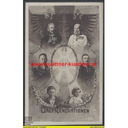 AK - Drei Generationen der Kaiserfamilien