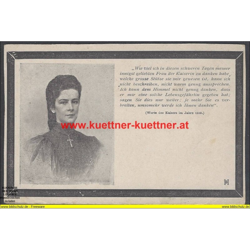AK - Kaiserin Elisabeth - Worte des Kaisers AK - Kaiserin Elisabeth - Worte des Kaisers