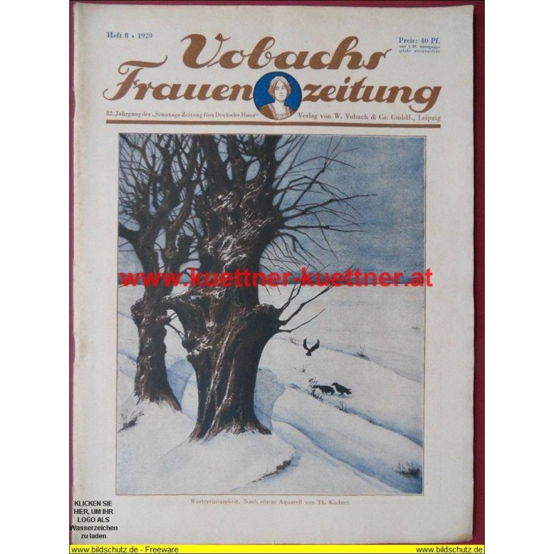 Vobach Frauen Zeitung Heft 08 / 1929 - mit Schnittbogen1