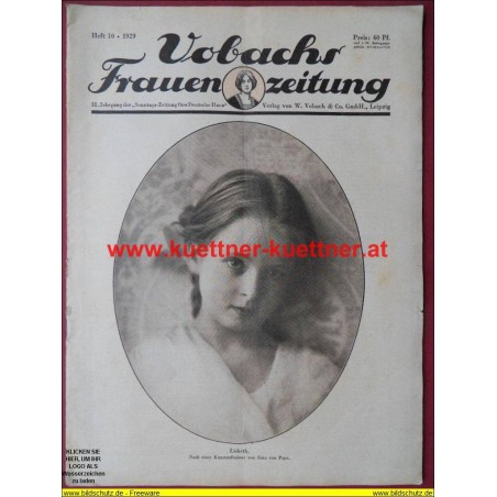 Vobach Frauen Zeitung Heft 10 / 1929 - mit Schnittbogen