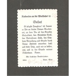 Andachtsbildchen - Andenken an die Wallfahrt 1956