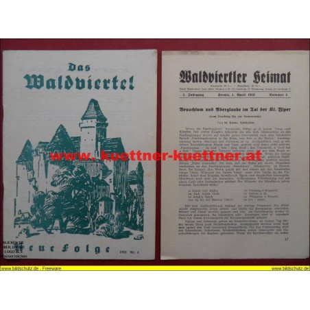 Das Waldviertel 1. Jahrg. / April 1952 / Nr. 4 mit Waldviertler Heimat