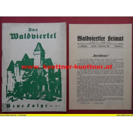 Das Waldviertel 1. Jahrg. / September 1952 / Nr. 9 mit Waldviertler Heimat