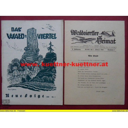 Das Waldviertel 2. Jahrg. / Jänner 1953 / Nr. 1 mit Waldviertler Heimat