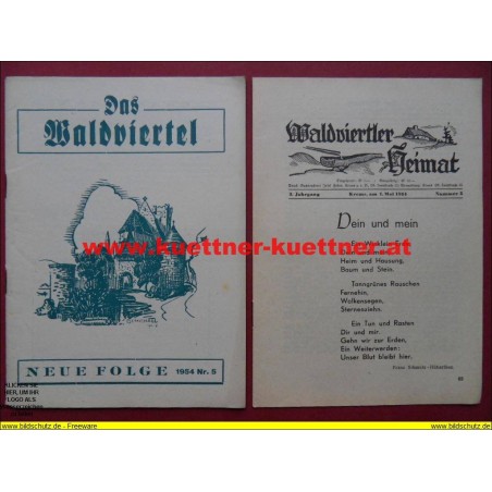 Das Waldviertel 3. Jahrg. / 1. Mai 1954 / Nr. 5 mit Waldviertler Heimat