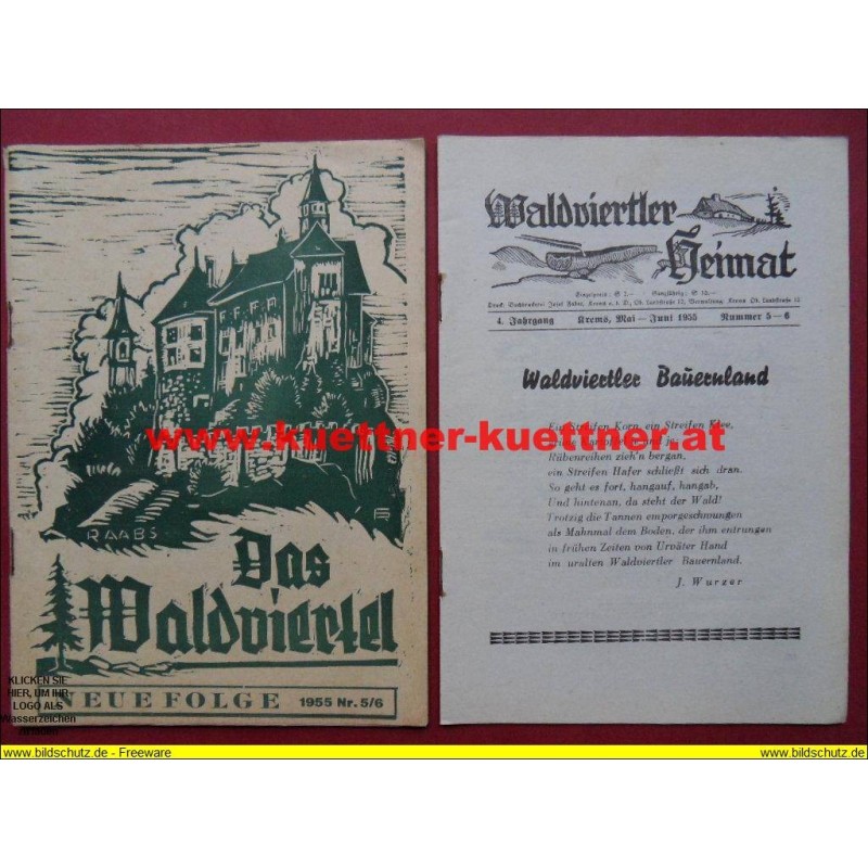 Das Waldviertel 4. Jahrg. / Mai-Juni 1955 / Nr. 5-6 mit Waldviertler Heimat