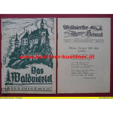 Das Waldviertel 4. Jahrg. / Sept. - Okt. 1955 / Nr. 9-10 mit Waldviertler Heimat