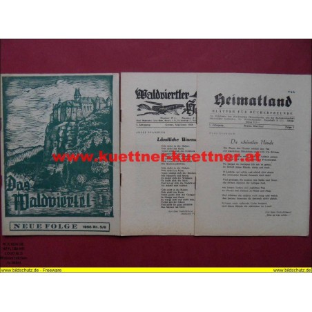 Das Waldviertel 5. Jahrg. / Mai-Juni 1956 / Nr. 5-6 mit Waldviertler Heimat u. Heimatland