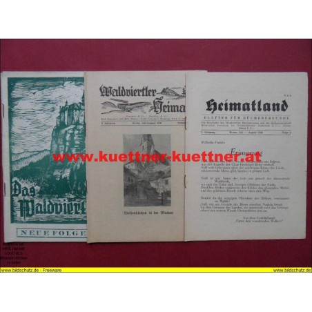 Das Waldviertel 5. Jahrg. / Juli-August 1956 / Nr. 7-8 mit Waldviertler Heimat u. Heimatland