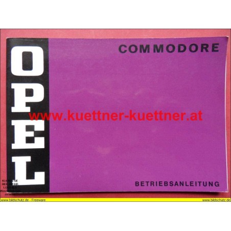 Betriebsanleitung OPEL COMMODORE (MAI  1973)