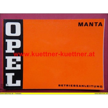 Betriebsanleitung OPEL MANTA (MAI  1973)