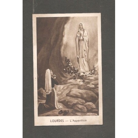 Andachtsbildchen - Lourdes - L´Apparition