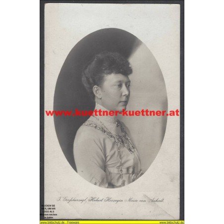 AK - Herzogin Marie von Anhalt (1865 - 1939)