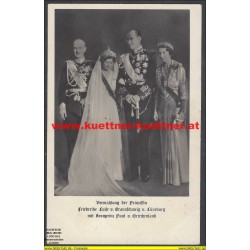 AK - Prinzessin Friederike v. Braunschweig mit Kronprinz Paul v. Griechenland